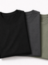 Pack of 3 Essential Black/Charcoal/Sage Green