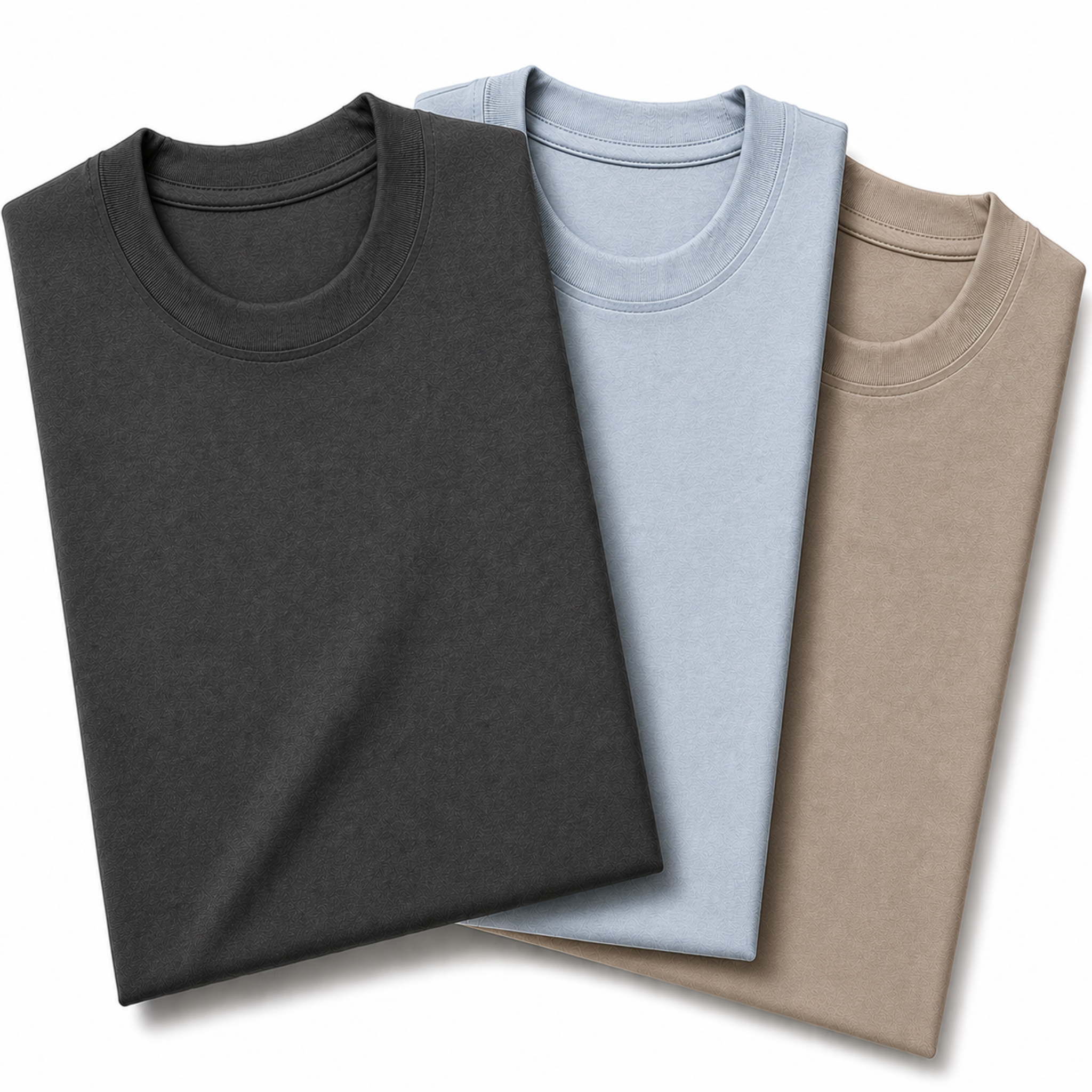 Pack of 3 Essential Charcoal/Icy Blue/Stone Beige