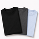 Pack of 3 Essential Black/Charcoal/Icy Blue