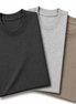Pack of 3 Essential Charcoal/Heather Grey/Stone Beige