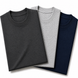 Pack of 3 Essential Charcoal/Heather Grey/Navy Blue