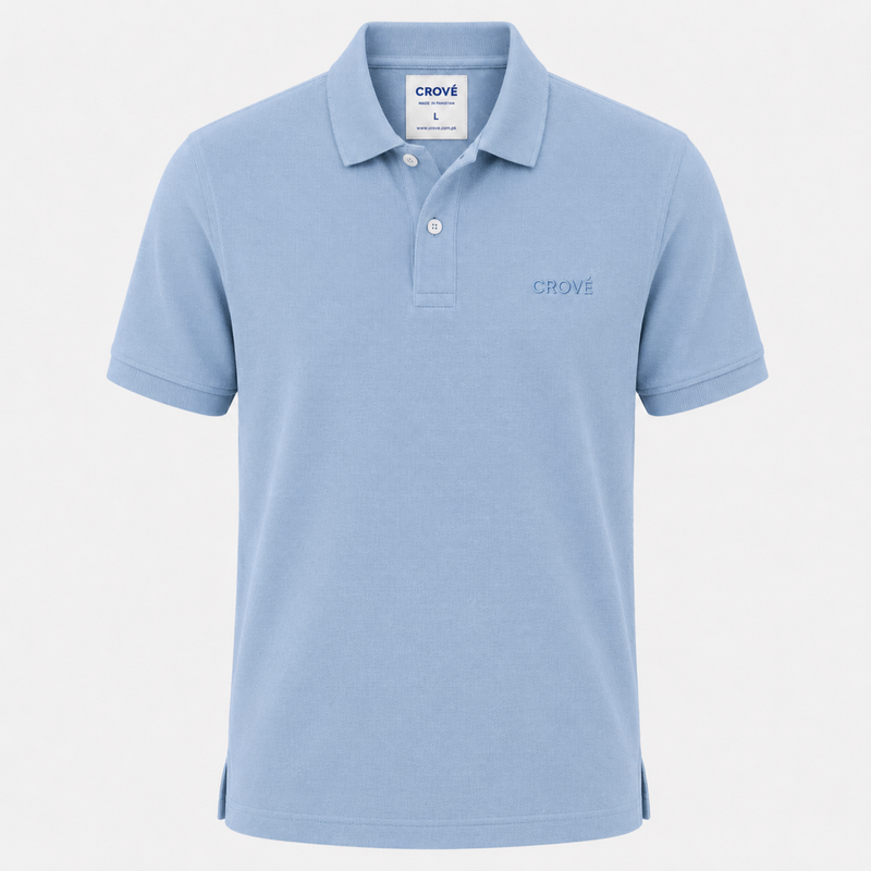 Signature Polo - Dusty Blue