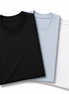 Pack of 3 Essential Black/Icy Blue/White