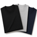 Pack of 3 Essential Black/Heather Grey/Navy Blue