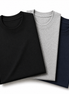Pack of 3 Essential Black/Heather Grey/Navy Blue