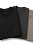 Pack of 3 Essential Black/Charcoal/Stone Beige