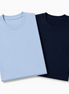 Pack of 2 Essential Icy Blue/Navy Blue