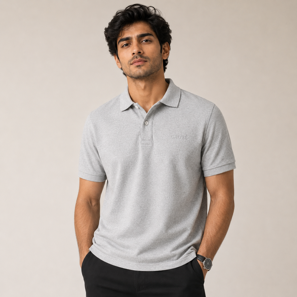 Signature Polo - Heather Grey
