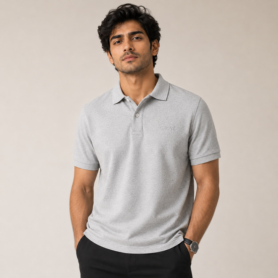 Signature Polo - Heather Grey