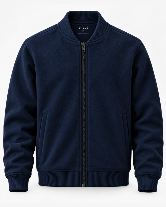 Zipper Fleece - Navy Blue