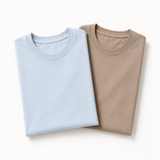 Pack of 2 Essential Stone Beige/Icy Blue